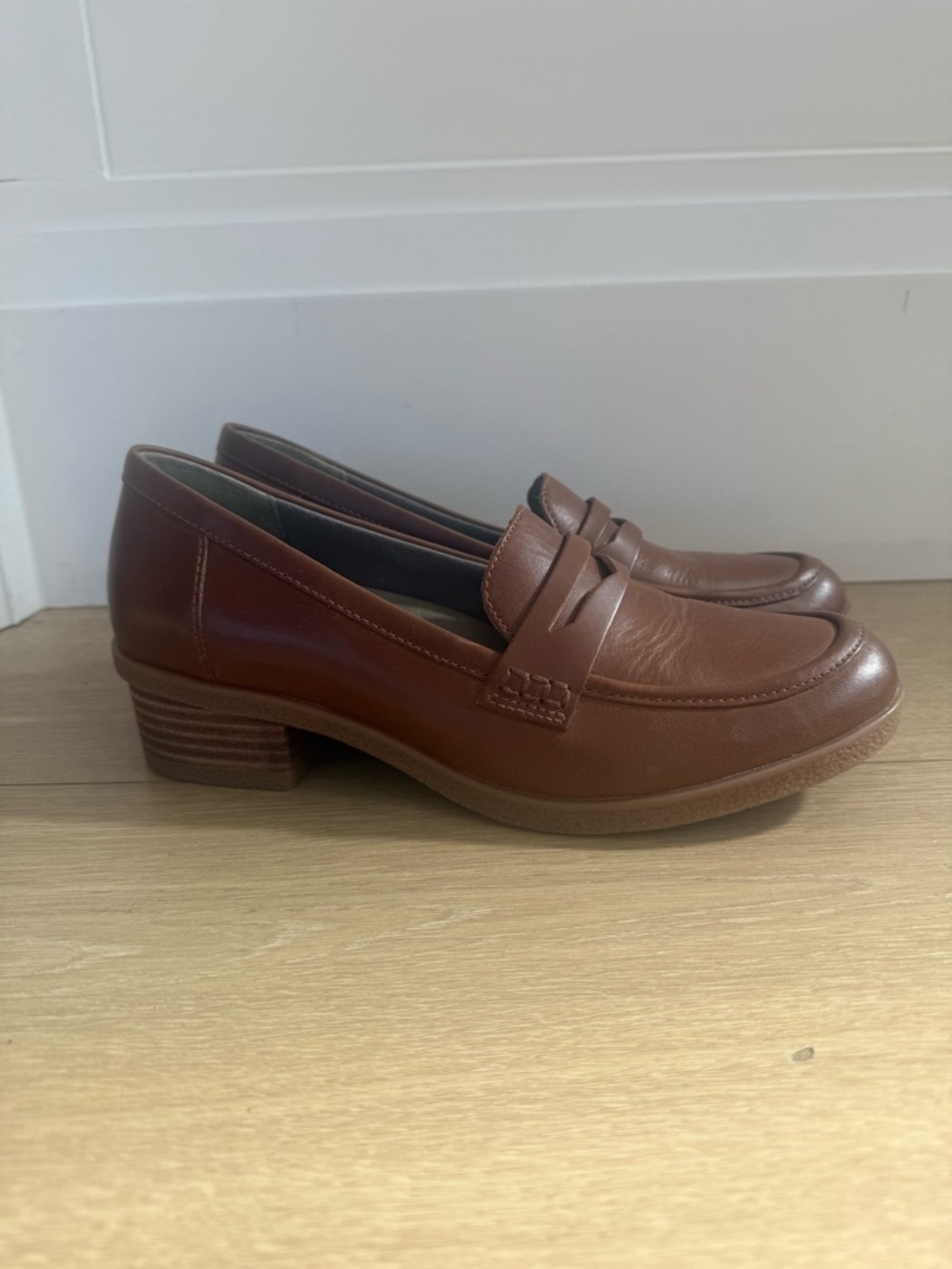 NWOT-Dansko Danica Classic Brown Leather Penny Loafers for Women